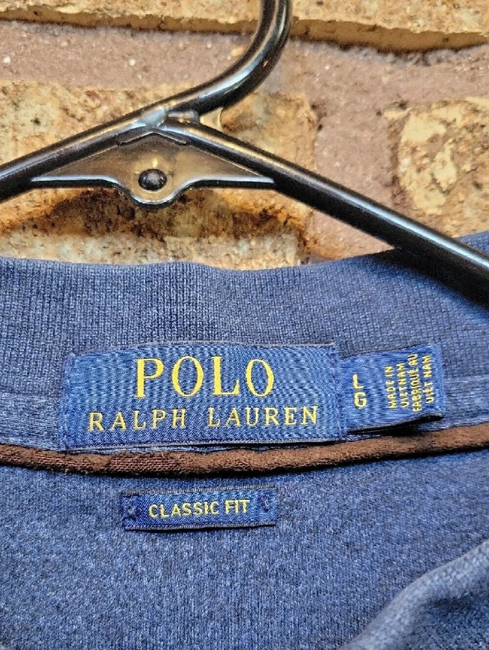 Polo by Ralph Lauren Men's Long-Sleeve Cotton Polo Shirt Navy Blue Size Large